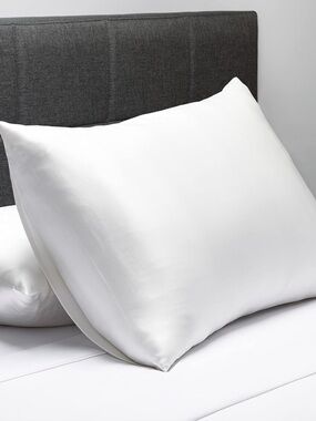 NEW Fishers Finery 25mm 100% Pure Mulberry Silk White Standard Pillowcase